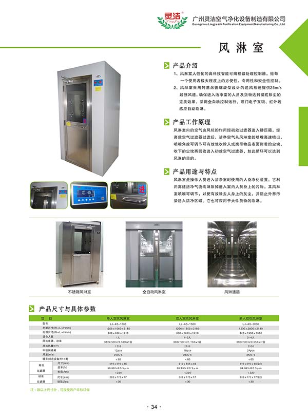 風(fēng)淋室工作原理及操作維護介紹